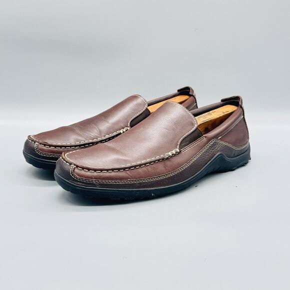 Cole Haan Shoes Mens 10.5 Brown Leather Slip On Moc Toe Loafers Casual Comfort main image 7